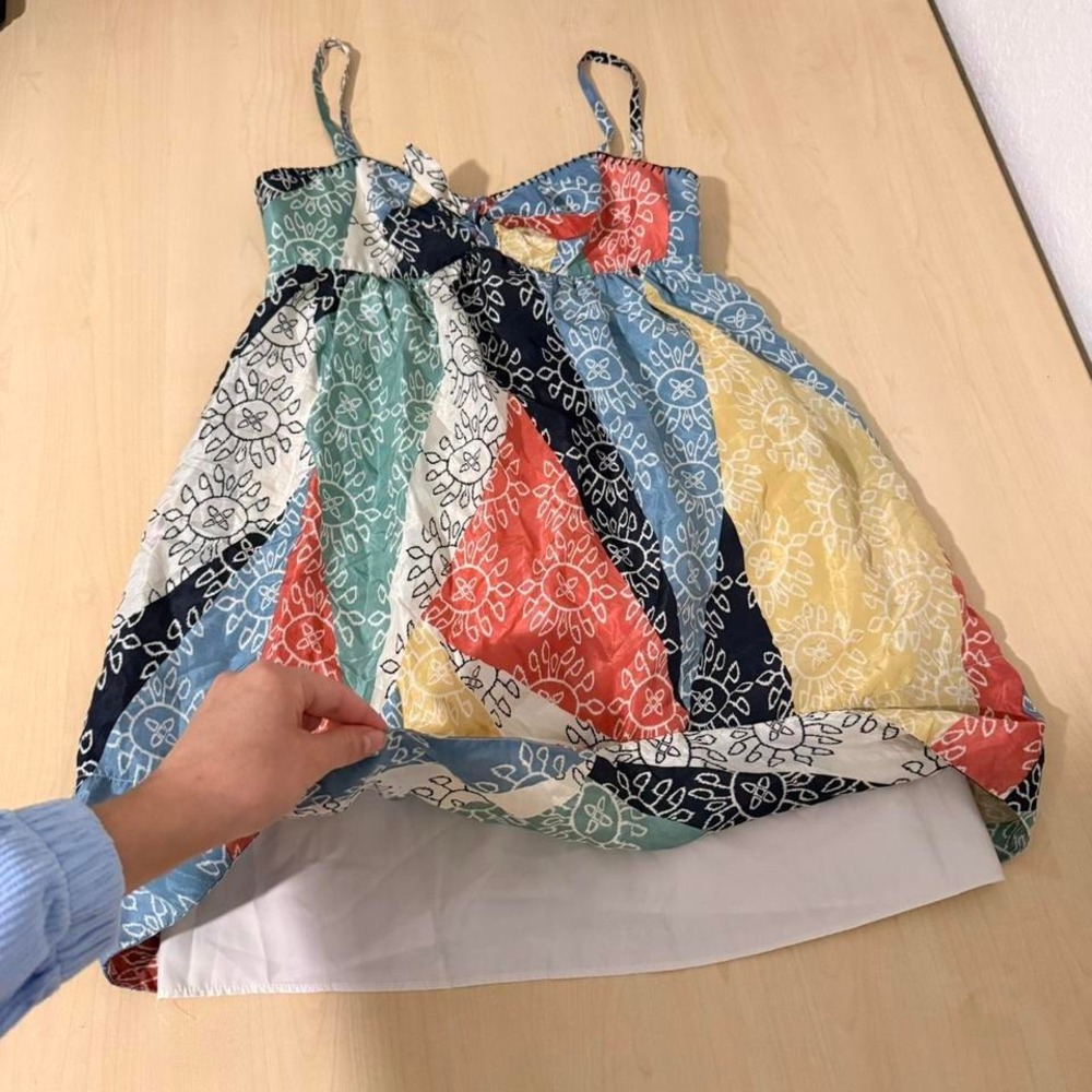Y2K Silk Patchwork Mini Dress by BCBGMAXAZRIA - image 5